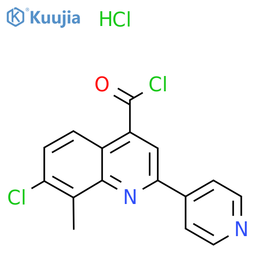 7-Chloro-8-methyl-2-pyridin-4-ylquinoline-4-carbonyl Chloride Hydrochloride structure
