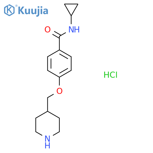 N-Cyclopropyl-4-(piperidin-4-ylmethoxy)benzamide hydrochloride structure