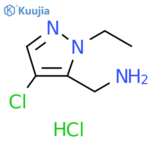 (4-chloro-1-ethyl-1H-pyrazol-5-yl)methylamine structure