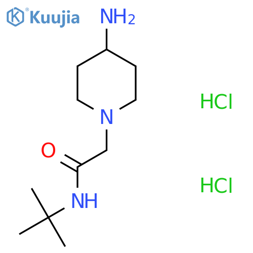 2-(4-Aminopiperidin-1-yl)-N-(tert-butyl)acetamide dihydrochloride structure
