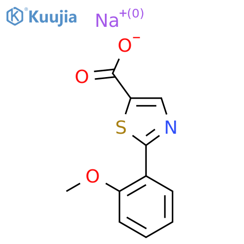 Sodium 2-(2-methoxyphenyl)-1,3-thiazole-5-carboxylate structure