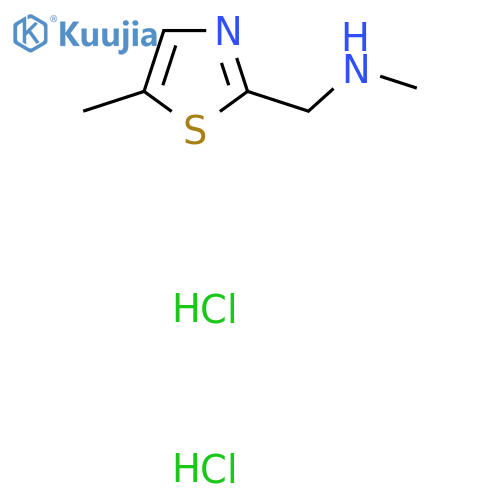 N-Methyl-1-(5-methyl-1,3-thiazol-2-yl)methanaminedihydrochloride structure