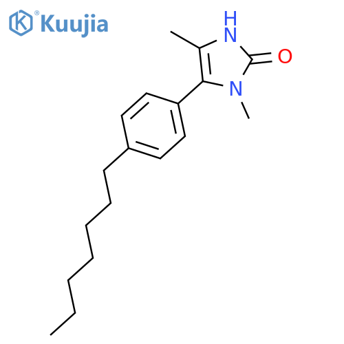 2H-Imidazol-2-one, 5-(4-heptylphenyl)-1,3-dihydro-1,4-dimethyl- structure