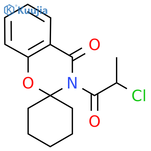 3-(2-Chloro-1-oxopropyl)spiro[2H-1,3-benzoxazine-2,1'-cyclohexan]-4(3H)-one structure