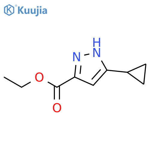 Ethyl 5-cyclopropyl-1H-pyrazole-3-carboxylate structure
