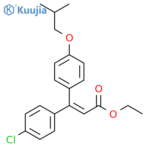 2-Propenoic acid, 3-(4-chlorophenyl)-3-[4-(2-methylpropoxy)phenyl]-,ethyl ester, (E)- structure