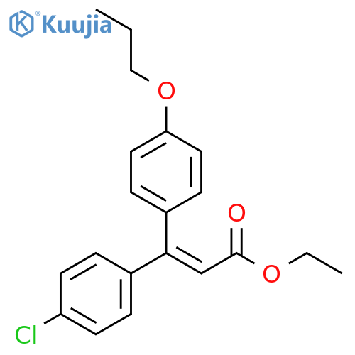 2-Propenoic acid, 3-(4-chlorophenyl)-3-(4-propoxyphenyl)-, ethyl ester,(E)- structure