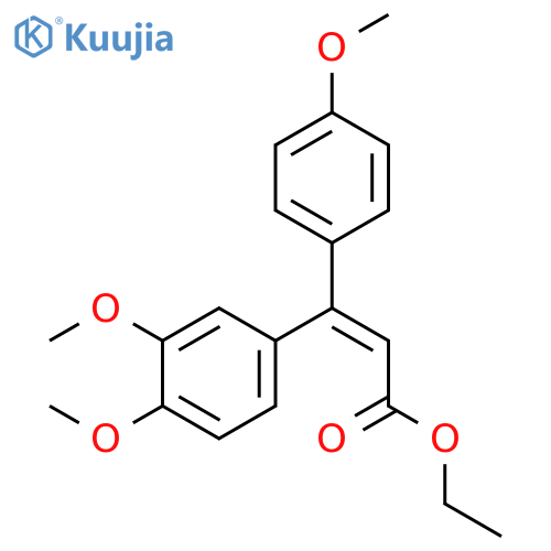 2-Propenoic acid, 3-(3,4-dimethoxyphenyl)-3-(4-methoxyphenyl)-, ethylester, (Z)- structure