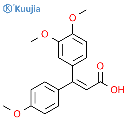 2-Propenoic acid, 3-(3,4-dimethoxyphenyl)-3-(4-methoxyphenyl)-, (Z)- structure