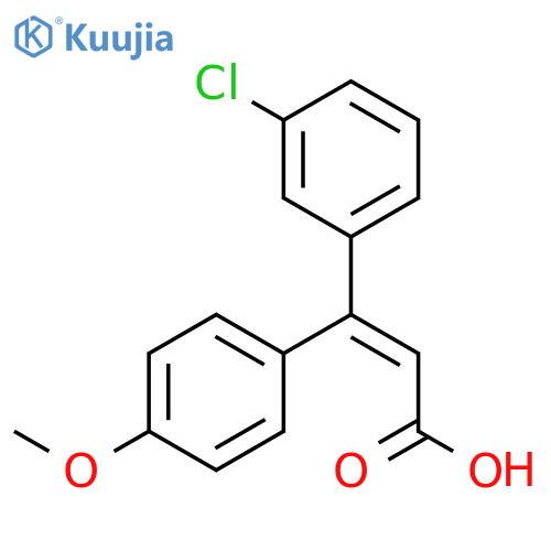 2-Propenoic acid, 3-(3-chlorophenyl)-3-(4-methoxyphenyl)-, (E)- structure