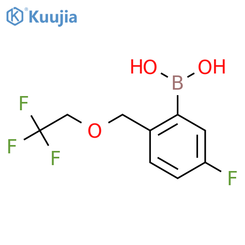 (5-Fluoro-2-((2,2,2-trifluoroethoxy)methyl)phenyl)boronic acid structure