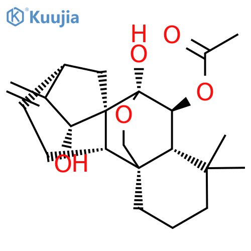 Kaur-16-ene-6,7,15-triol, 7,20-epoxy-, 6-acetate, (6β,7α,15β)- structure