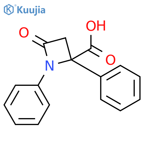 4-Oxo-1,2-diphenylazetidine-2-carboxylic acid structure