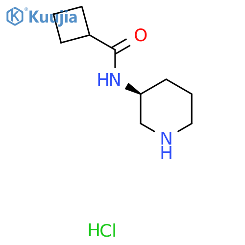 (S)-N-(Piperidin-3-yl)cyclobutanecarboxamide hydrochloride structure
