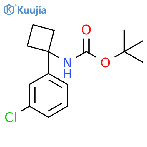 tert-Butyl n-[1-(3-chlorophenyl)cyclobutyl]carbamate structure