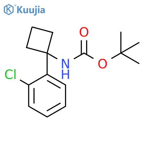 tert-Butyl N-[1-(2-chlorophenyl)cyclobutyl]carbamate structure