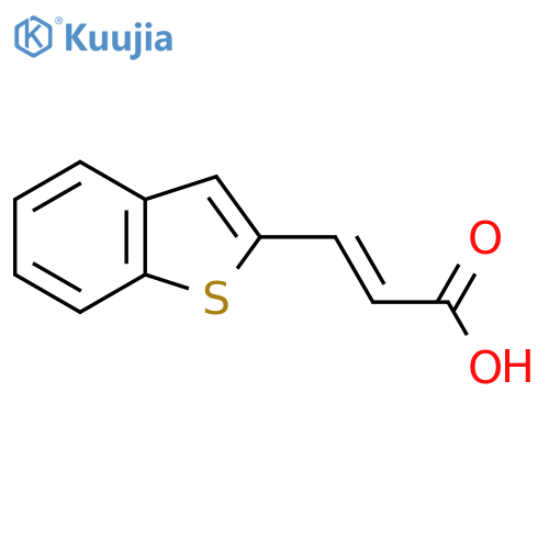 3-(1-benzothiophen-2-yl)prop-2-enoic acid structure