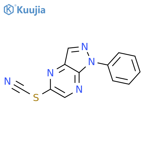 1-phenyl-1H-pyrazolo[3,4-b]pyrazin-5-yl thiocyanate structure