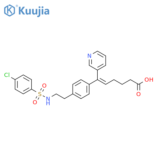 5-Hexenoic acid, 6-[4-[2-[[(4-chlorophenyl)sulfonyl]amino]ethyl]phenyl]-6-(3-pyridinyl)-, (Z)- (9CI) structure