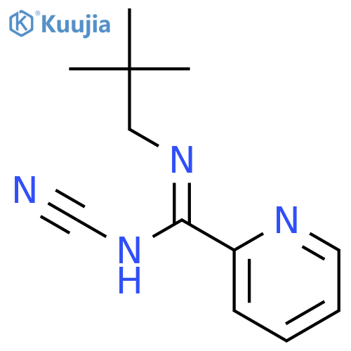 2-Pyridinecarboximidamide, N-cyano-N'-(2,2-dimethylpropyl)- structure