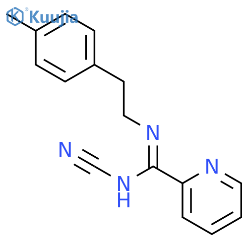 2-PYRIDINECARBOXIMIDAMIDE, N-CYANO-N'-[2-(4-METHYLPHENYL)ETHYL]- structure