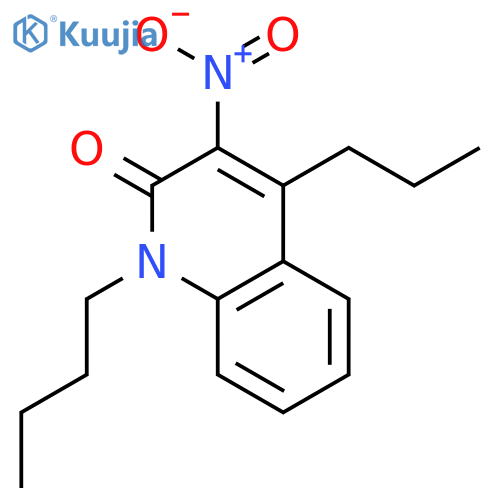 2(1H)-Quinolinone, 1-butyl-3-nitro-4-propyl- structure