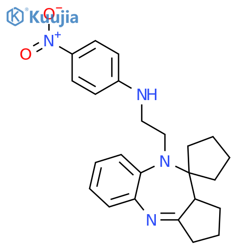 Spiro[benzo[b]cyclopenta[e][1,4]diazepine-10(9H),1'-cyclopentane]-9-ethanamine,1,2,3,10a-tetrahydro-N-(4-nitrophenyl)- structure