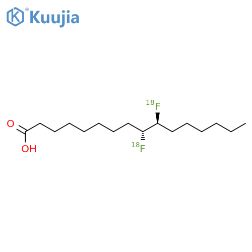Hexadecanoic acid,9,10-di(fluoro-18F)-, (R*,S*)- (9CI) structure