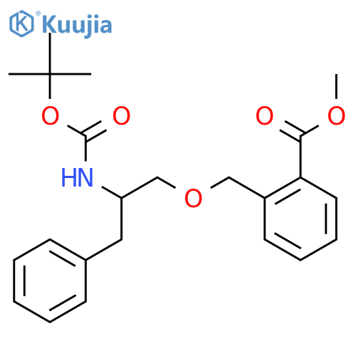 Methyl 2-((2-(tert-butoxycarbonylamino)-3-phenylpropoxy)methyl)benzoate structure