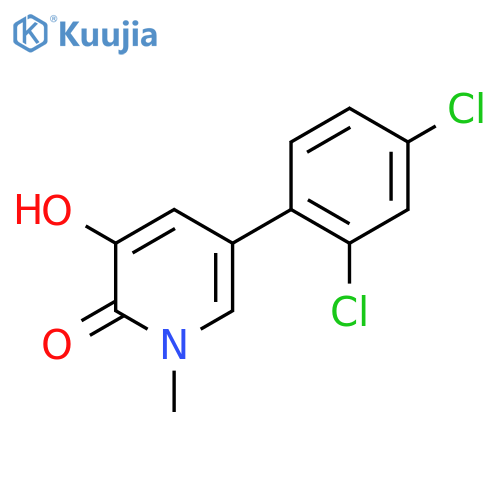 5-(2,4-Dichloro-phenyl)-3-hydroxy-1-methyl-1H-pyridin-2-one structure