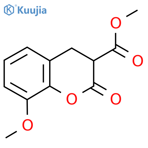 Methyl 8-methoxy-2-oxo-3,4-dihydrochromene-3-carboxylate structure