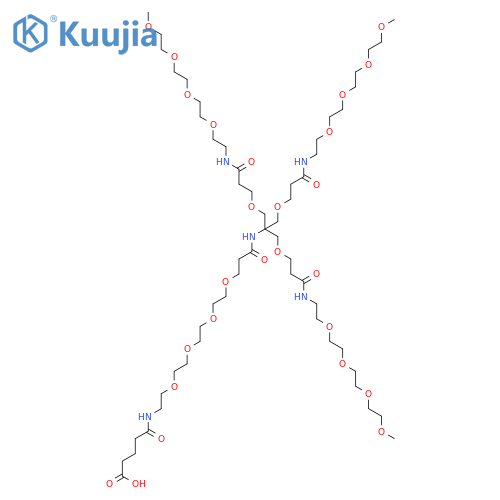 9,12,15,18,25,32,35,38,41-Nonaoxa-6,22,29-triazadotetracontanoic acid, 5,21,28-trioxo-23,23-bis(5-oxo-2,9,12,15,18-pentaoxa-6-azanonadec-1-yl)- structure