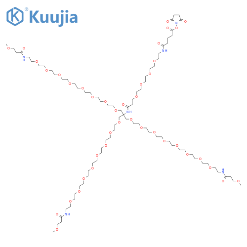 Succinimidyl-PEG(4)-[PEG(8)-OMe]3 structure
