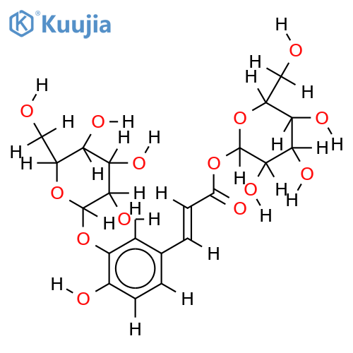 1-O-(3'-O-beta-D-glucopyranosyl)-(E)-caffeoyl-beta-D-glucopyranose structure