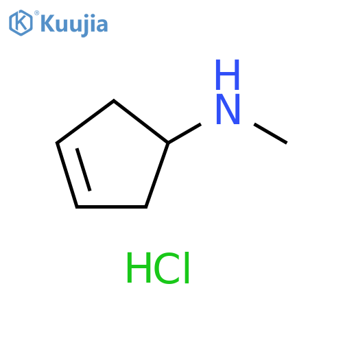 3-Cyclopenten-1-amine, N-methyl-, hydrochloride (1:1) structure
