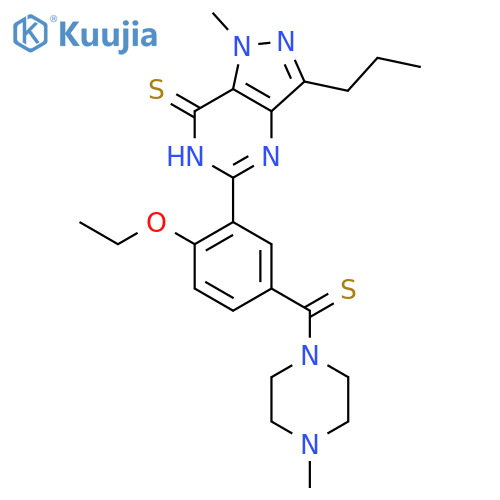 5-2-Ethoxy-5-(4-methyl-1-piperazinyl)thioxomethylphenyl-1,6-dihydro-1-methyl-3-propyl-7H-pyrazolo4,3-dpyrimidine-7-thione structure