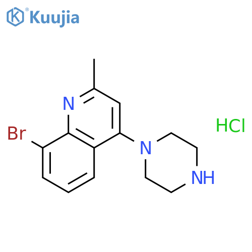 8-Bromo-2-methyl-4-(piperazin-1-yl)quinoline Hydrochloride structure