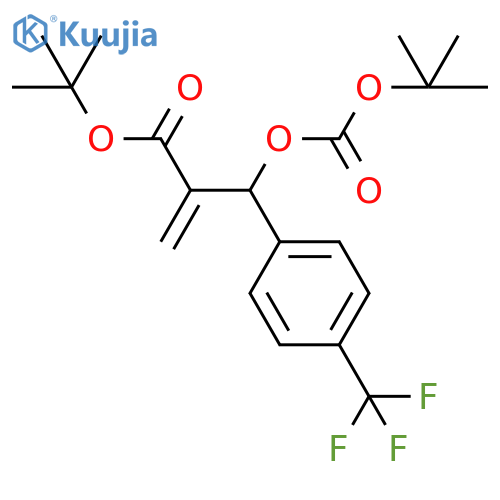 Benzenepropanoic acid, β-[[(1,1-dimethylethoxy)carbonyl]oxy]-α-methylene-4-(trifluoromethyl)-, 1,1-dimethylethyl ester structure