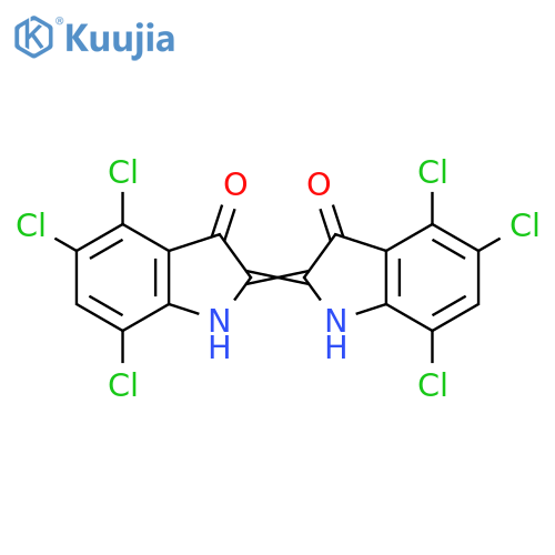 3H-Indol-3-one,4,5,7-trichloro-1,2-dihydro-2-(4,5,7-trichloro-1,3-dihydro-3-oxo-2H-indol-2-ylidene)- structure