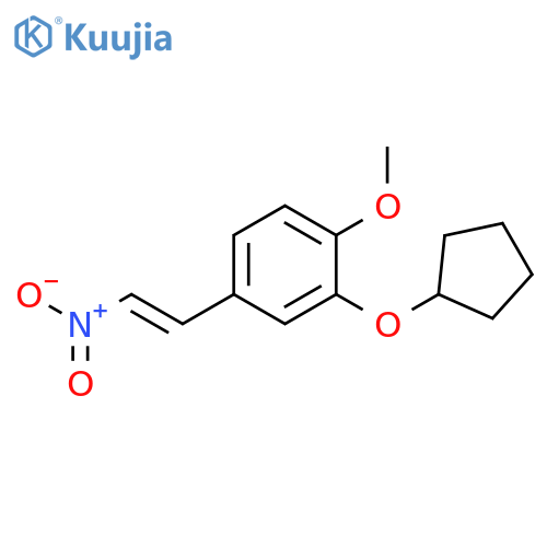 Benzene, 2-(cyclopentyloxy)-1-methoxy-4-[(1E)-2-nitroethenyl]- structure