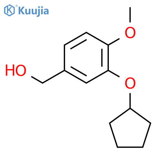(3-cyclopentyloxy-4-methoxyphenyl)methanol structure