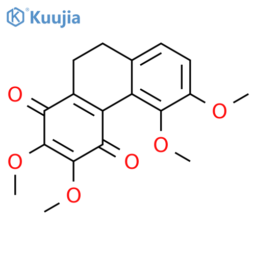 9,10-dihydro-2,3,5,6-tetramethoxyphenanthrene-1,4-dione structure