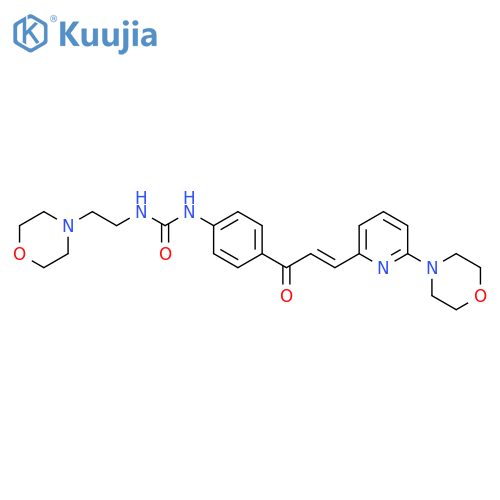N-[2-(4-Morpholinyl)ethyl]-N'-[4-[3-[6-(4-morpholinyl)-2-pyridinyl]-1-oxo-2-propen-1-yl]phenyl]urea structure