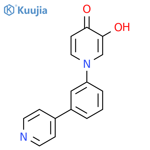 3-Hydroxy-1-(3-(pyridin-4-yl)phenyl)pyridin-4(1H)-one structure