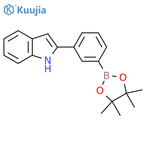 2-[3-(Tetramethyl-1,3,2-dioxaborolan-2-yl)phenyl]-1H-indole structure