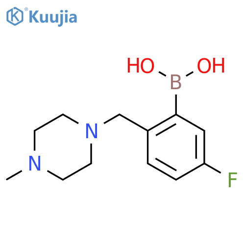 (5-fluoro-2-((4-Methylpiperazin-1-yl)Methyl)phenyl)boronic acid structure
