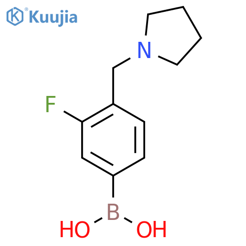 3-Fluoro-4-(pyrrolidin-1-ylmethyl)phenylboronic acid structure