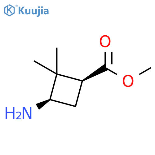 Cyclobutanecarboxylic acid, 3-amino-2,2-dimethyl-, methyl ester, (1S,3R)- structure