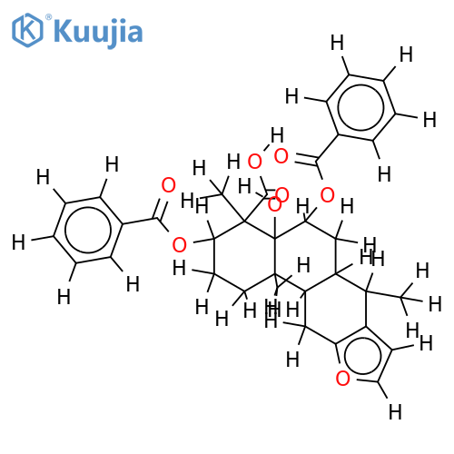 3beta,6beta-dibenzoyloxy-19-hydroxy-19-oxovouacapen-5alpha-ol structure