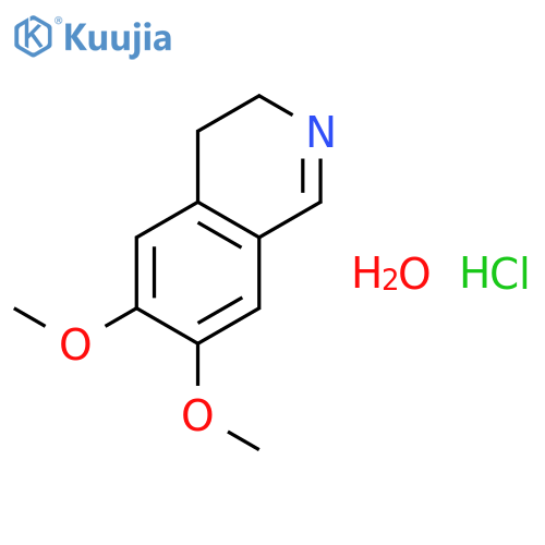 6,7-Dimethoxy-3,4-dihydroisoquinoline hydrochloride hydrate structure